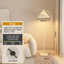 Axyaa Modern LED Fishing Floor Lamp in Gold, Black, or White Finish