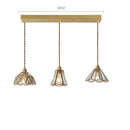 Axyaa Nordic Copper LED Pendant Light with Knob Switch for Bedroom Dinning Living Room