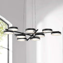 Axyaa Vintage Black & Gold Ring Chandelier for Dining Room & Kitchen