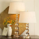 Axyaa Modern White Crystal Ball Table Lamp, LED E27 Desk Light for Living Room
