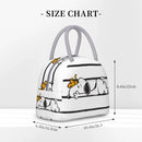 Axyaa Cartoon Dog Lunch Bag: Large Capacity Insulated Thermal Cooler Box