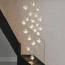 Axyaa Crystal Chandeliers: Modern Hall Staircase Indoor Lighting Ceiling Lamps