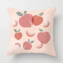 Peachy Pink Pattern Cushion Cover 45X45CM for Sofa Decor by Axyaa