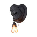 Axyaa Nordic Gorilla Wall Lamp: Artistic Animal Shaped Lighting Fixture for Home and Business