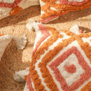 Axyaa Tufted Tassel Boho Cushion Cover in Warm Colors
