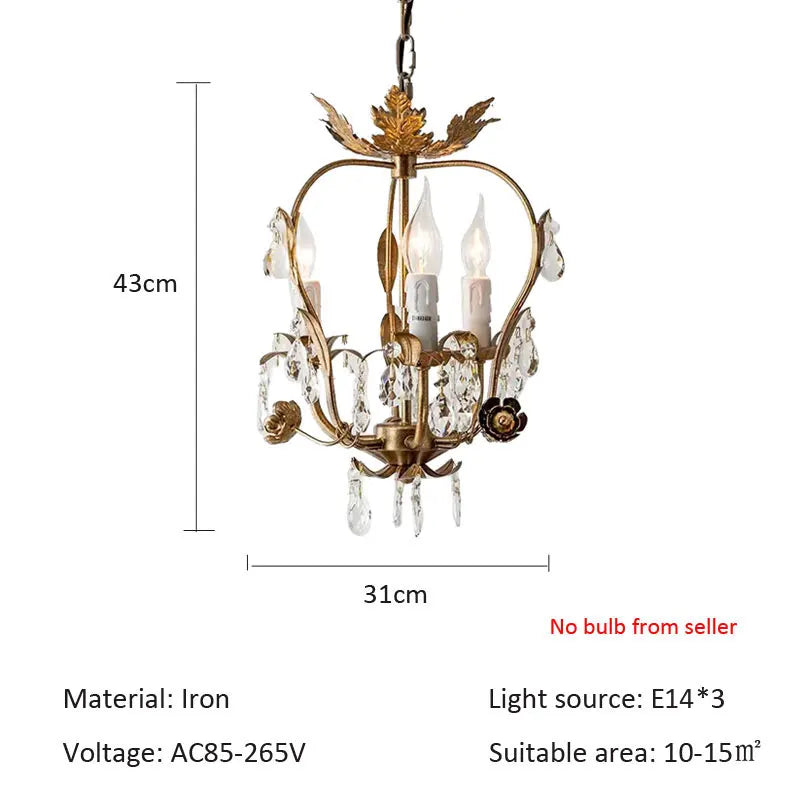 Axyaa Iron Crystal Chandelier: Elegant Lighting for Home, Restaurant, and Retail Spaces