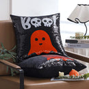 Axyaa Halloween Ghost Sequins Throw Pillow Cover 45x45 Room Decor