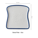 Axyaa Ceramic Toast Plate - Breakfast Salad Tray, Creative Bread Shaped Dinner Dish