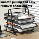 Axyaa Multi-layer Metal Mesh File Tray, Drawer-style Document Holder for Office Desk