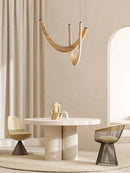 Axyaa Wood LED Pendant Light Luxury Chandelier for Living Room