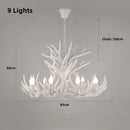 Axyaa Antler Resin Deer Horn Pendant Chandelier - Home Decor Lamp