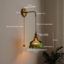 Axyaa LED Wall Lamps: Nordic Modern Design, Bedroom & Bathroom Lighting, Pull Chain Switch.