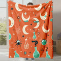 Axyaa Halloween Flannel Blanket | Autumn Winter Warm Gift Blanket