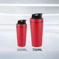Axyaa Stainless Steel Protein Shaker Bottle with Steel Ball and Scale