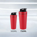 Axyaa Stainless Steel Protein Shaker Bottle with Steel Ball and Scale