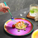 Axyaa Stainless Steel Round Kitchen Storage Tray for Display and Organization