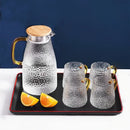 Axyaa Black Wood Grain Rectangular Tray for Kitchen Tableware and Cup Storage