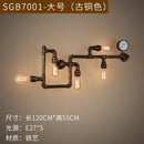 Axyaa Industrial Gear Water Pipe Wall Lamp Retro Style Decorative Hanging