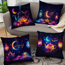 Axyaa Crescent Moon Pillowcase: Dreamy Ramadan Decoration for Living Room