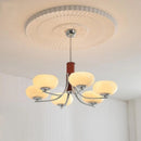 Axyaa Glass Chandelier Retro Ceiling Lamp Medieval Vintage Pendant Light