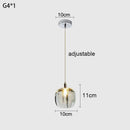 Axyaa Crystal Apple Copper Chandelier Pendant Lighting for Bedroom and Restaurant