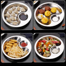 Axyaa Round Dumpling Plate Water Filter Snack Dish French Fries Bowl Tray