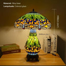 Axyaa Tiffany Stained Glass Table Lamp - Retro Luxe for Living Room & Bedroom