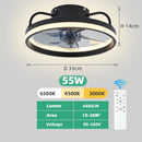 Axyaa Ceiling Fan with Light & Remote Control - Bedroom Modern Fan - Indoor Minimalist