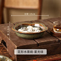 Axyaa Flame-Killed Ceramic Flower Edge Dessert Soup Pasta Fruit Salad Plates