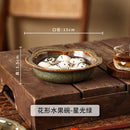 Axyaa Flame-Killed Ceramic Flower Edge Dessert Soup Pasta Fruit Salad Plates