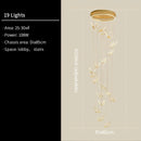 Axyaa Butterfly Acrylic Stair Chandelier | Modern LED Living & Dining Room Hanging Lamp
