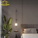 Axyaa Minimalist Double Head Black LED Wall Lamp - Bedroom Living Room Decor