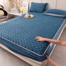 Axyaa Fluffy Plush Winter Fitted Sheet - Solid Color Velvet Warmth Bed Cover