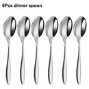 Axyaa Stainless Steel Cutlery Set | Mirror Finish Flatware Knife Fork Spoon Dining Set