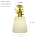 Axyaa Ceramic Nordic Wall Lamp with Switch, Vintage Sconce Light for Living Room