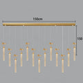 Axyaa Crystal Chandelier, Elegant Dining Room Lighting, Luxury Living Room Pendant Lights