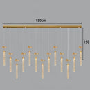 Axyaa Crystal Chandelier, Elegant Dining Room Lighting, Luxury Living Room Pendant Lights