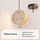 Axyaa Nordic Cream Style Yellow Stone Pendant Lamp for Home Decor