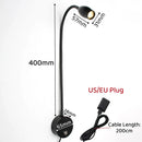 Axyaa Dimmable LED Reading Wall Lamp: Nordic Style Bedside Sconce, Gooseneck Design