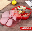 Axyaa Melon Seed Plate Fruit Storage Box with Dividers and Cover