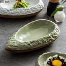 Axyaa Ceramic Boat Plate Set for Elegant Dining Experience