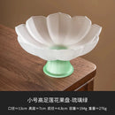 Axyaa Lotus Fruit Plate for Living Room Coffee Table, Pink Nut Refreshment Plate