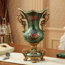 Axyaa European Resin Vase with Dried Flowers for Home Decor