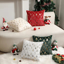 Axyaa Beige Tree Christmas Cushion Cover for Living Room Sofa Party Home Decor