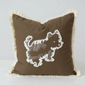 Embroidered Animal Cushion Cover 45x45cm by Axyaa - Puppy Horse Panda Bunny Zebra