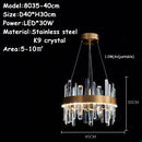 Axyaa Crystal Chandelier: Designer LED Lighting for Modern Living Spaces
