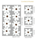 Axyaa Boho Daisy Flowers Wall Decals - Home Decor Vinyl Stickers for Kids Nursery