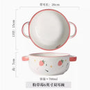 Axyaa 6-inch Kids Ceramic Steamed Egg Double Ear Bowl