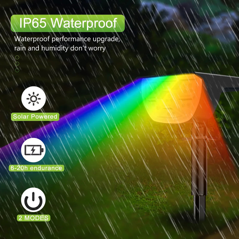 Axyaa RGB Solar Landscape Spotlights 2-in-1 Wireless Wall Lamp