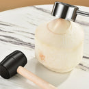 Axyaa Stainless Steel Coconut Opener with Wooden Handle and Rubber Hammer